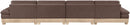 Turin - Chenille Fabric Upholstered Modular Sectional - Brown