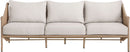 Coastline - Olefin Water Resistant Fabric And Wicker Outdoor Patio Sofa - Beige