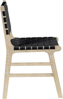 Entwine - Vegan Leather Upholstered Dining Chair - Painted Natural
