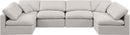 Indulge - Linen 6 Piece Modular U-Shaped Sectional