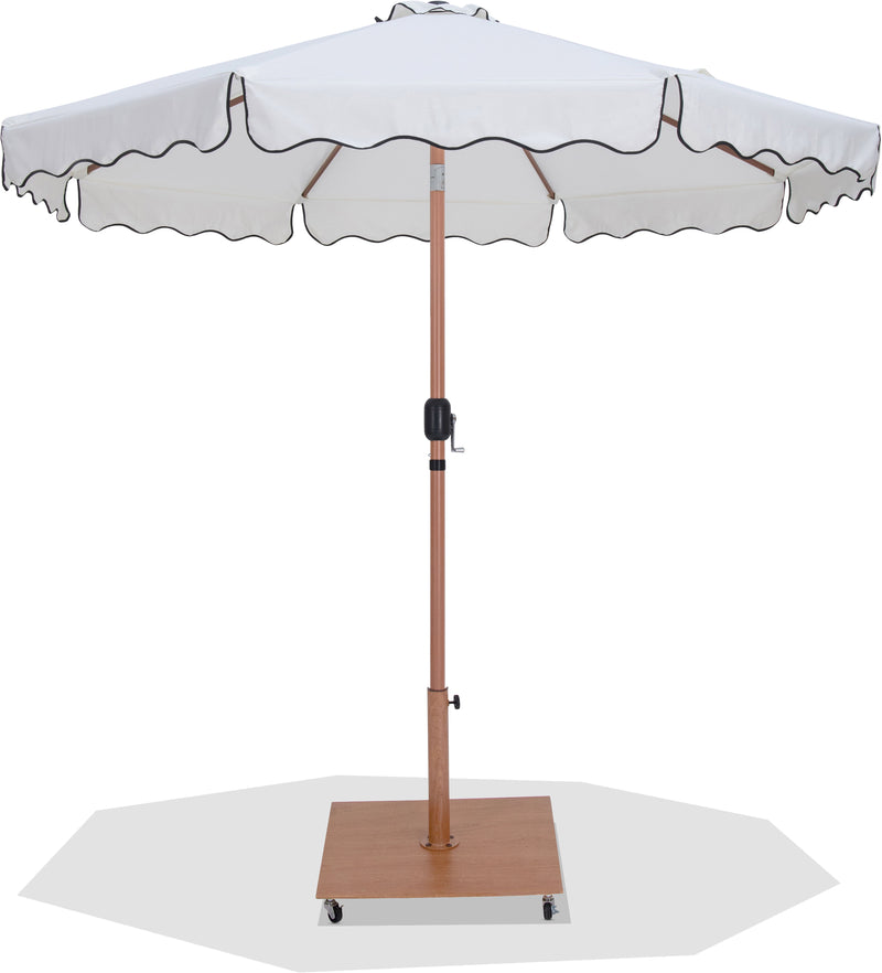 Amalfi - Aluminum Patio Umbrella - Light Brown Base / Light Brown Pole