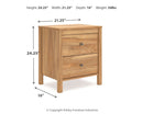 Bermacy - Two Drawer Night Stand - Light Brown