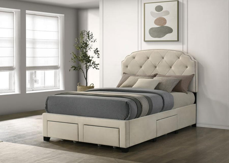 Marianna - 4-Drawer Upholstered Storage Bed