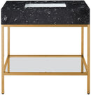 Marmo - Engineered Marble Bathroom Vanity With Gold Base