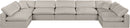 Comfy - 7 Piece Linen Modular Armless Sectional