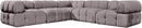 Orin - Velvet 5 Piece Modular Corner Sectional