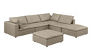 1100 - 6-Piece Right Arm Facing 3-Seat Sectional (Top-Grain Italian Leather)