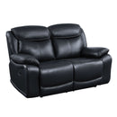 Ralorel - Motion Loveseat - Black Top Grain Leather