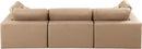 Comfy - Faux Leather Modular Sofa 3 Pieces - Tan