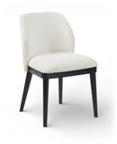 Valeo - Linen Textured Fabric Upholstered Dining Chair (Set of 2) - Painted Black Base