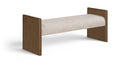 Hickory - Fabric Upholstered Bench - Brown Frame