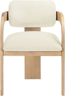 Cedra - Velvet Performance Fabric Upholstered Dining Chair (Set of 2) - Natural Frame