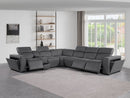 1224 - 7-Piece L-Shaped Sectional Sofa In With 3 Power Recliners & Power Headrests