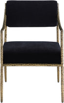 Bastille - Upholstered Dining Arm Chair (Set of 2) - Brass Frame