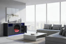 Nyla - 60" Entertainment Unit With Speakers And LED - Dark Gray / Light Gray