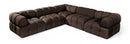 Orin - Velvet 5 Piece Modular Corner Sectional