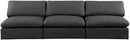 Comfy - Faux Leather Modular Armless Sofa 3 Seats