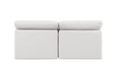 Indulge - Faux Leather 2 Seat Modular Armless Sofa