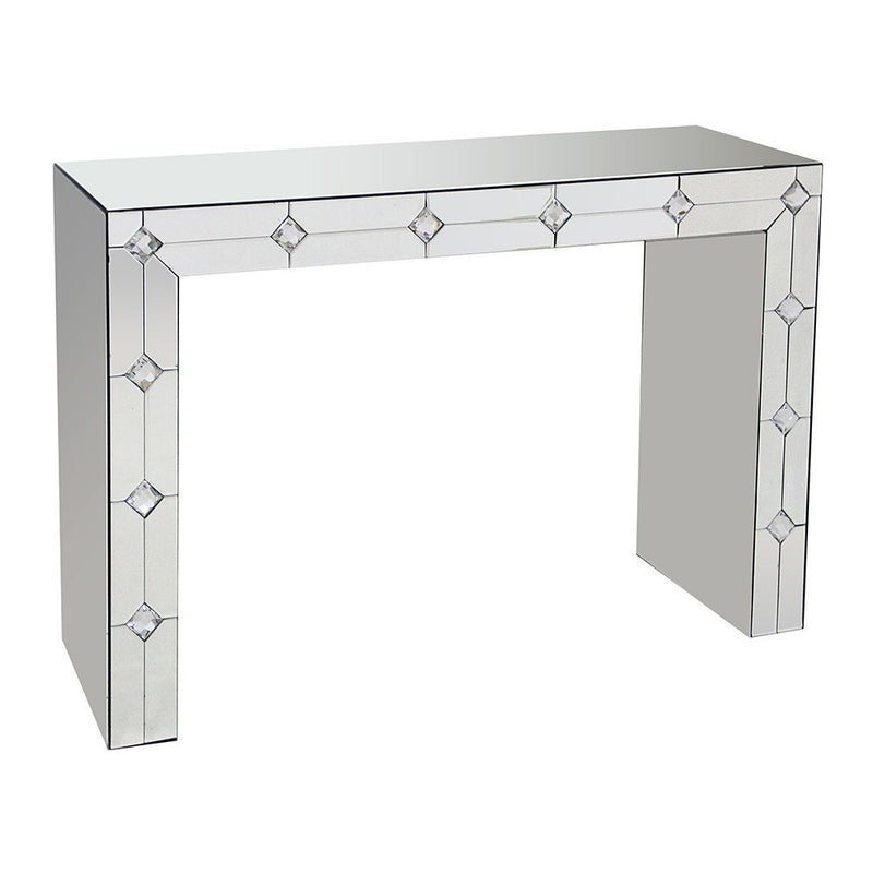 Hessa - Console Table - Mirrored & Faux Rhinestone