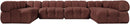 Orin - U-Shaped Velvet 6 Piece Modular Sectional