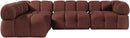Orin - Fabric Velvet 4 Piece Modular Sectional