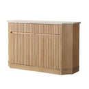 Qwin - Server With Marble Top - Marble Top & Oak