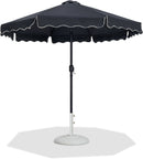 Amalfi - Patio Umbrella - White Base / Black Pole