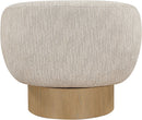 Avella - Interwoven Fabric Swivel Accent Chair - Light Brown Base
