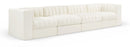 Rummi - Velvet Performance Fabric Upholstered 4 Piece Modular Sofa
