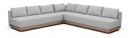 Solace - Olefin Performance Fabric 3 Piece Outdoor Patio Modular Sectional (2 Sofas & Corner Chair)