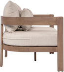 Newport - Water Resistant Fabric 65" Upholstered Outdoor Patio Loveseat