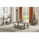 Northville - Coffee Table - Clear Glass & Antique Silver