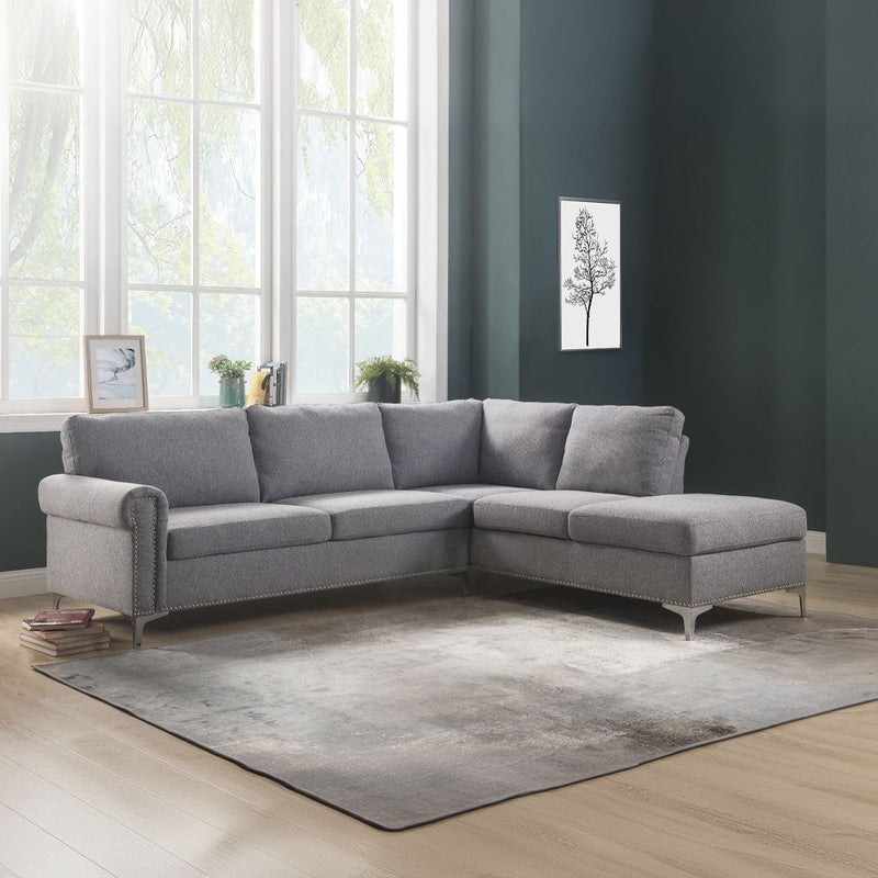 Melvyn - Sectional Sofa - Gray Fabric