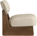 Vetra - Vegan Leather Upholstered Accent Chair With Brown Base