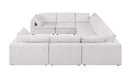 1100 - 8-Piece U-Shaped Sectional In Italian Fabric - Pearl