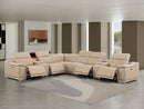2679 - 8-Piece L-Shaped Power Reclining Sectional In Genuine Leather (4 Recliners)