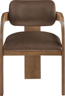 Cedra - Velvet Performance Fabric Upholstered Dining Chair (Set of 2) - Brown Frame
