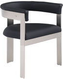 Romeo - Faux Leather Dining Chair With Silver Base (Set of 2)