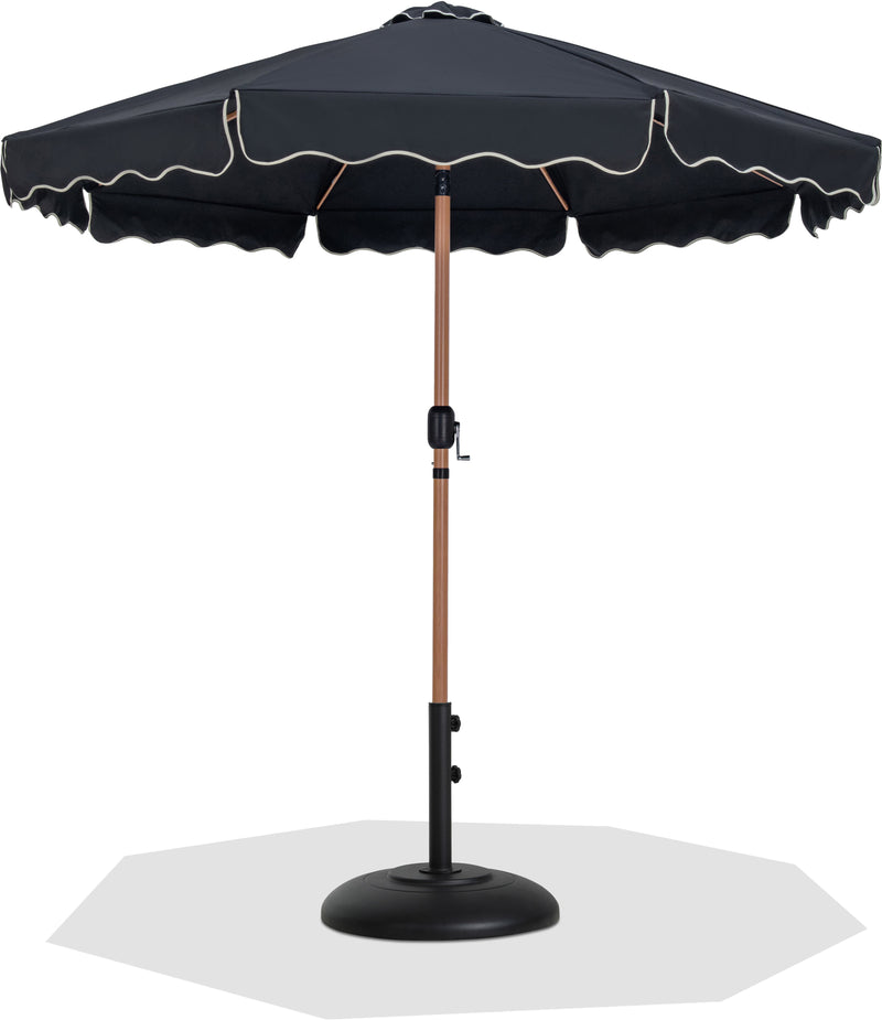 Amalfi - Patio Umbrella - Black Base / Light Brown Pole