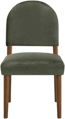 Varinelle - Velvet Dining Chair (Set of 2) - Walnut Frame