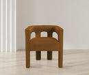Athena - Velvet Dining Chair - Saddle