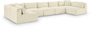 Shaggy - 7 Piece Modular U-Shaped Armless Sectional