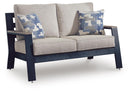East Beach - Loveseat With Cushion - Blue