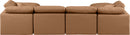 Indulge - Faux Leather 6 Piece Modular Double Chaise Sectional