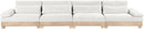 Turin - Chenille Fabric Upholstered Modular Sectional - White