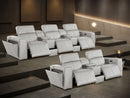1224 - 8-Piece Modular Power Reclining Sofa & Loveseat Set In With 5 Power Recliners & Power Headrests