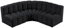 Arc - Velvet 4 Piece Corner Modular Sofa