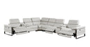1246 - 8-Piece L-Shaped Modular Power Reclining Sectional With 3 Power Recliners And Power Headrests