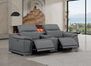 2679 - Genuine Leather Console Loveseat With Dual Power Recliners