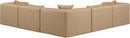 Cube - 5 Piece Modular Corner Sectional - Tan